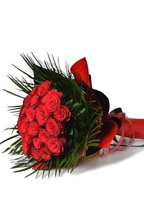 Kırmızı Gül Buketi 25 Adet 